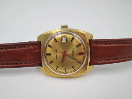 Sandoz Stainless Steel Gold Plated Manual Wind Calendar | El