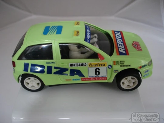 Scalextric slot car. Seat Ibiza Repsol Rally. Tyco. 1996. Spain