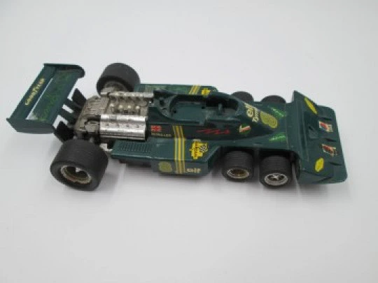 Scalextric slot car. Tyrrell P-34. Exin. 1980's. Green colour. Spain