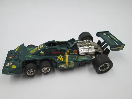 Scalextric slot car. Tyrrell P-34. Exin. 1980's. Green colour. Spain