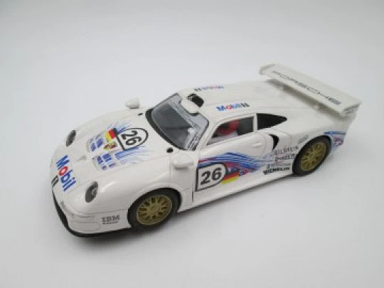 Scalextric. Coche Porsche 911 GT1. Blanco. Tecnitoys, 2000