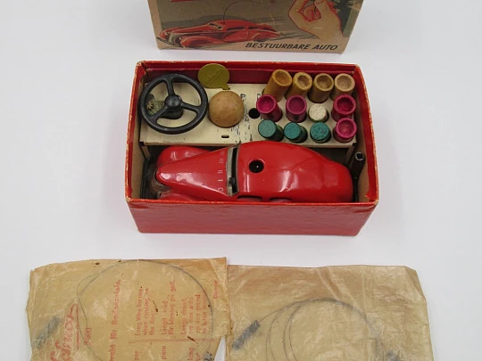 Schuco 3000 Telesteering Car. Germany. 1930's. Box & accessories