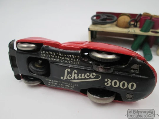 Schuco 3000 Telesteering Car. Germany. 1930's. Box & accessories