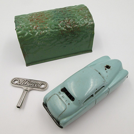Schuco Varianto-limo 3041 Germany 1950's Metal Car And Tunnel Set