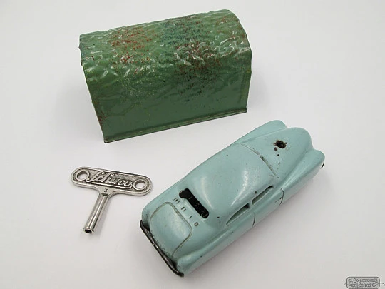 Schuco Varianto-Limo 3041. Germany. 1950's. Metal car & tunnel set. Key