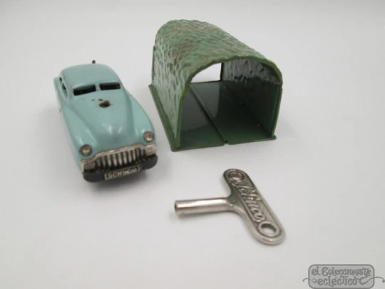 Schuco Varianto-Limo 3041. Germany. 1950's. Metal car & tunnel set. Key