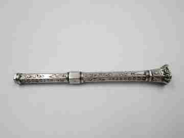 Scott Wing & Co. mechanical propelling twist pencil. Silver. England. 1900's