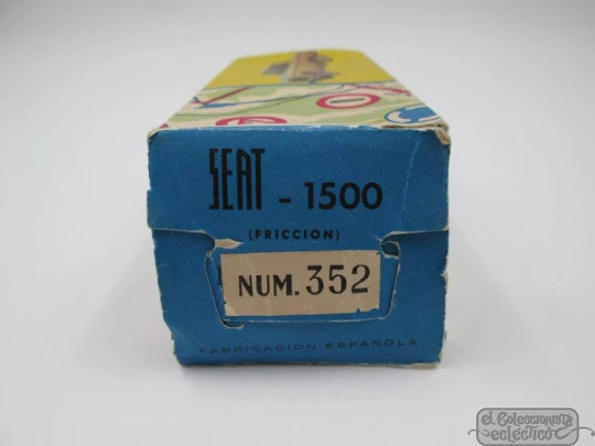 Seat 1500. Gozan. Box. 1969. Plastic, metal & rubber. Friction car