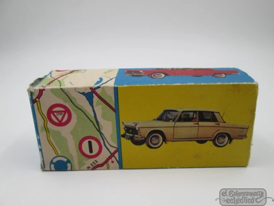 Seat 1500. Gozan. Caja. Coche a fricción. 1969. Plástico, metal y goma