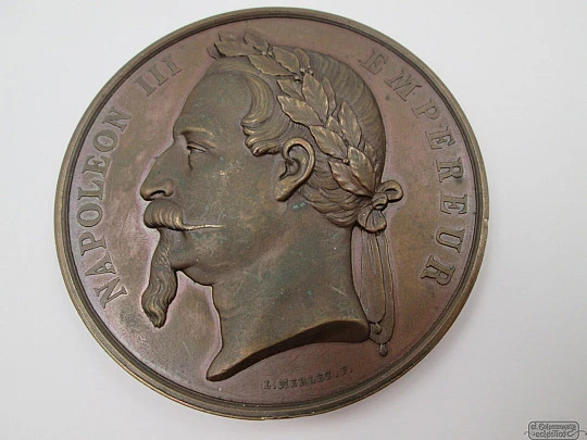 Second Empire medal. Napoleon III. Court of Commerce. 1865