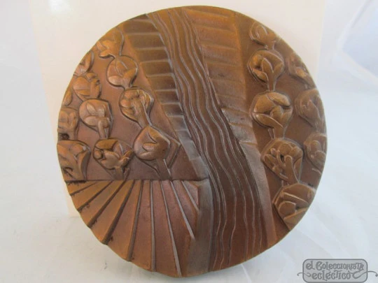 Segura River. Bronze medal. 1980's. Madrid. High relief