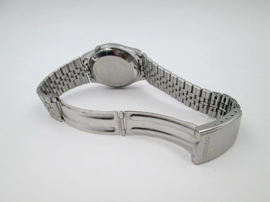 Seiko 5. Acero inoxidable. Automático. Calendario. Brazalete. Japón. 1990