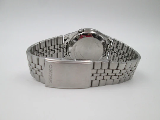 Seiko 5. Acero inoxidable. Automático. Calendario. Brazalete. Japón. 1990
