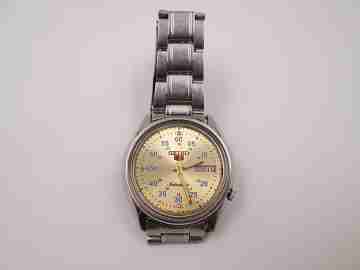 Seiko 5. Automatic. Stainless steel. Minutes scale & 24 hours. Bracelet. 1990's