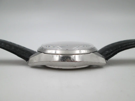 Seiko Bell-Matic men's alarm watch. Stainless steel. Automatic. Calendar. Japan. 1970's