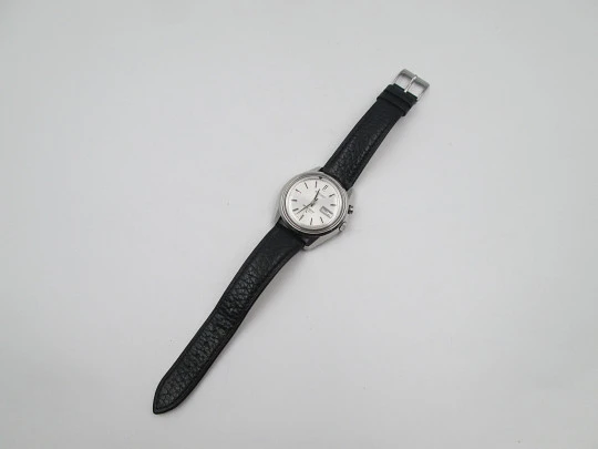 Seiko Bell-Matic. Acero inoxidable. Cuerda automática. Calendario. Alarma. Japón. 1970 Seiko Bell-Matic. Acero inoxidable. Cuerda automática. Calendario. Alarma. Japón. 1970