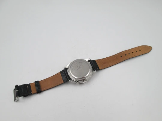 Seiko Bell-Matic. Acero inoxidable. Cuerda automática. Calendario. Alarma. Japón. 1970 Seiko Bell-Matic. Acero inoxidable. Cuerda automática. Calendario. Alarma. Japón. 1970