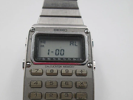 Seiko C515 5000 Calculator Memory Watch Steel Quartz 1980s Bracelet El Coleccionista Eclectico