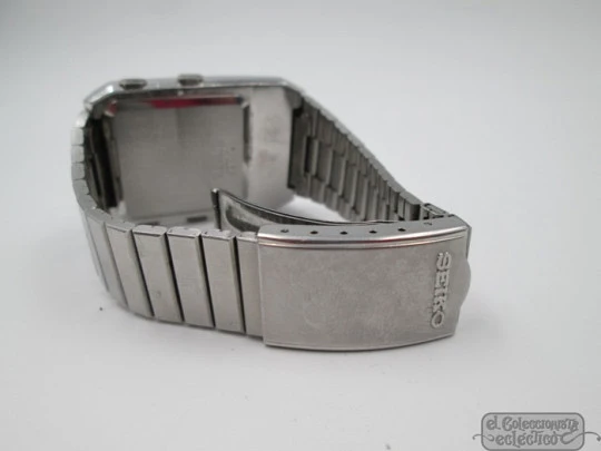 Seiko C515-5000 Calculator watch. Steel. Quartz. 1980's. Bracelet