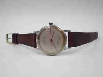 Seiko Cronos Diashoch. Acero inoxidable. Cuerda manual. Correa. 1960. Japón