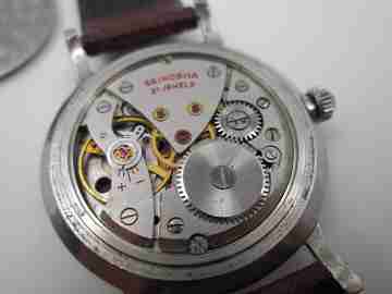 Seiko Cronos Diashoch. Acero inoxidable. Cuerda manual. Correa. 1960. Japón