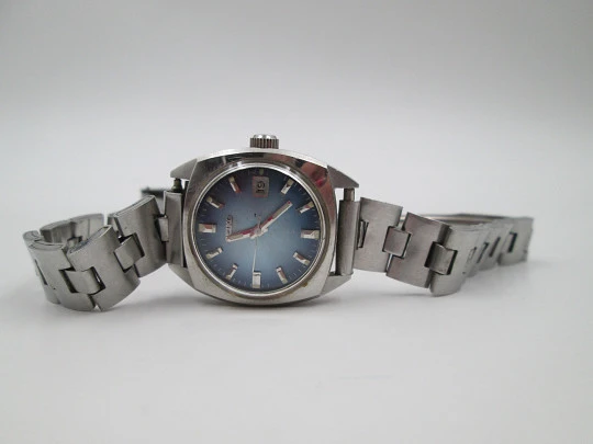 Seiko Hi-Beat ladie's watch. Steel. Automatic. Calendar. Bracelet. 1980's