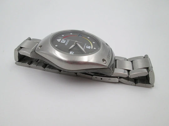 Seiko Kinetic Arctura. Urethane & stainless steel. Jorg Hysek. 1997. Japan