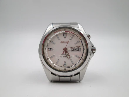 Seiko Kinetic. Stainless Steel. Date & Day. Original Bracele | El