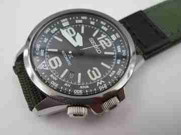 Seiko Prospex Land Master militar. Automático. Acero inoxidable. Brújula