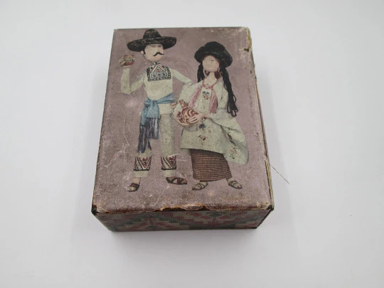 Seiko Puppet table desk alarm clock. Wind-up. Book with Mexico images. Japan. 1970's