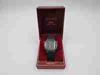 Seiko Sport 100 quartz chronograph. Black metal and steel. Bracelet. 1980's