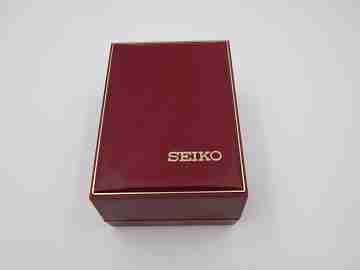 Seiko Sport 100 quartz chronograph. Black metal and steel. Bracelet. 1980's