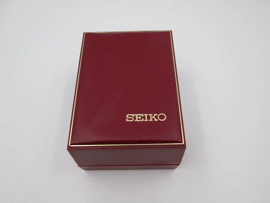 Seiko Sport 100 quartz chronograph. Black metal and steel. Bracelet. 1980's