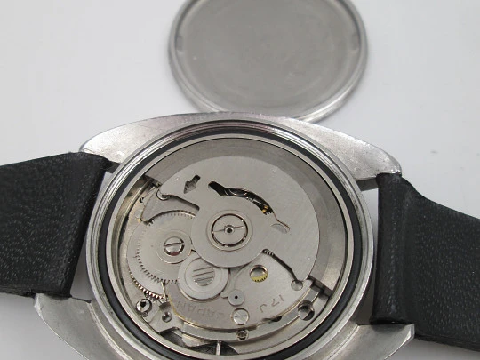 Seiko. Acero inoxidable. Dial tornasolado rayos solares. Automático. Calendario. 1970