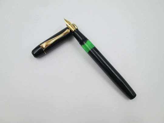 Senator Regent. Black resin and gold plated details. Piston filler. Germany. 1970's