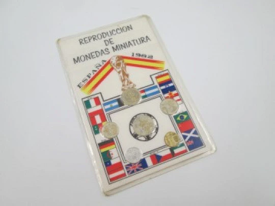 Serie conmemorativa monedas pesetas miniatura Mundial Fútbol España 1982