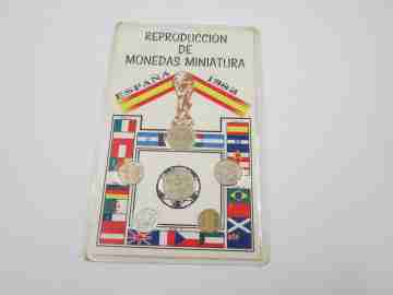 Serie conmemorativa monedas pesetas miniatura Mundial Fútbol España 1982