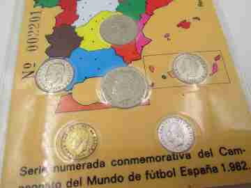 Serie conmemorativa monedas pesetas miniatura Mundial Fútbol España 1982