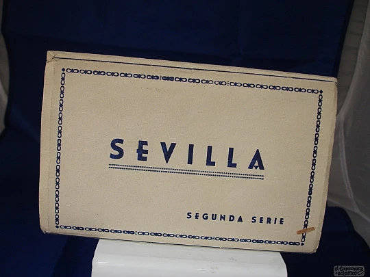 Set 10 postcards. Views of Sevilla. 1940's. Heliotipia Artística