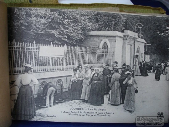 Set 24 postcards. 1900. Memory of Lourdes. M. T. I. L. publisher