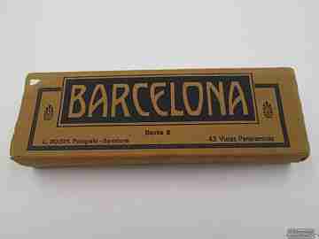 Set 42 postcards. Barcelona views. Luciano Roisin. 1930's. Colour