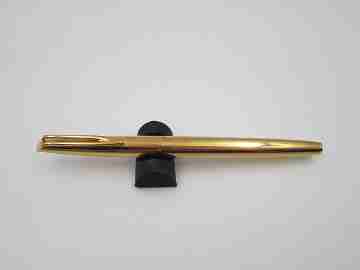 Set escritura Waterman C / F. Plástico negro y laminados oro. Estuche. 1950