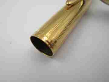 Set escritura Waterman C / F. Plástico negro y laminados oro. Estuche. 1950