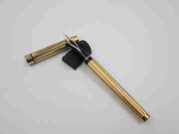 Set estilográfica y bolígrafo Sheaffer Targa Barleycorn. Chapado oro 23k. 1980