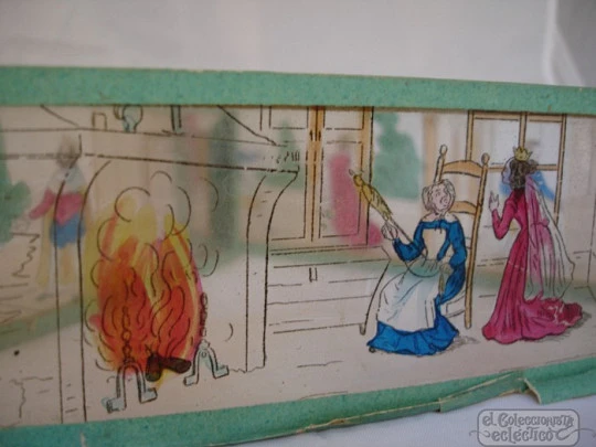 Set of 3 magic lantern slides. France. Large size. Children's story Set of 3 magic lantern slides. France. Large size. Children's story