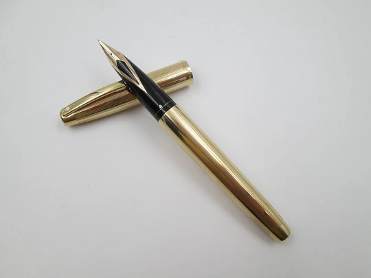 Set Sheaffer Imperial 777. Chapado oro 12k. Pluma y bolígrafo. Estuche