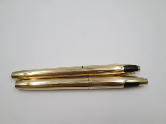 Set Sheaffer Imperial 777. Chapado oro 12k. Pluma y bolígrafo. Estuche