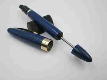 Set Sheaffer's Statesman. Estilográfica Vac-filler, lápiz y bolígrafo. Azul persa
