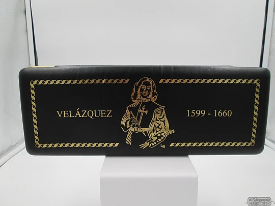 Set ten sterling silver coins. Box. 1980's. Diego Velázquez. Hallmarks