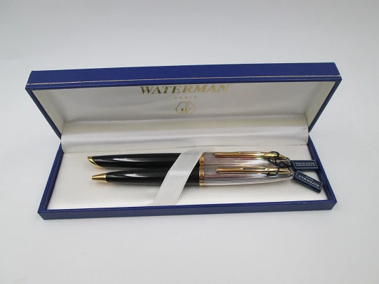 Set Waterman Carène Deluxe. Estilográfica y bolígrafo. Estuche. 2010